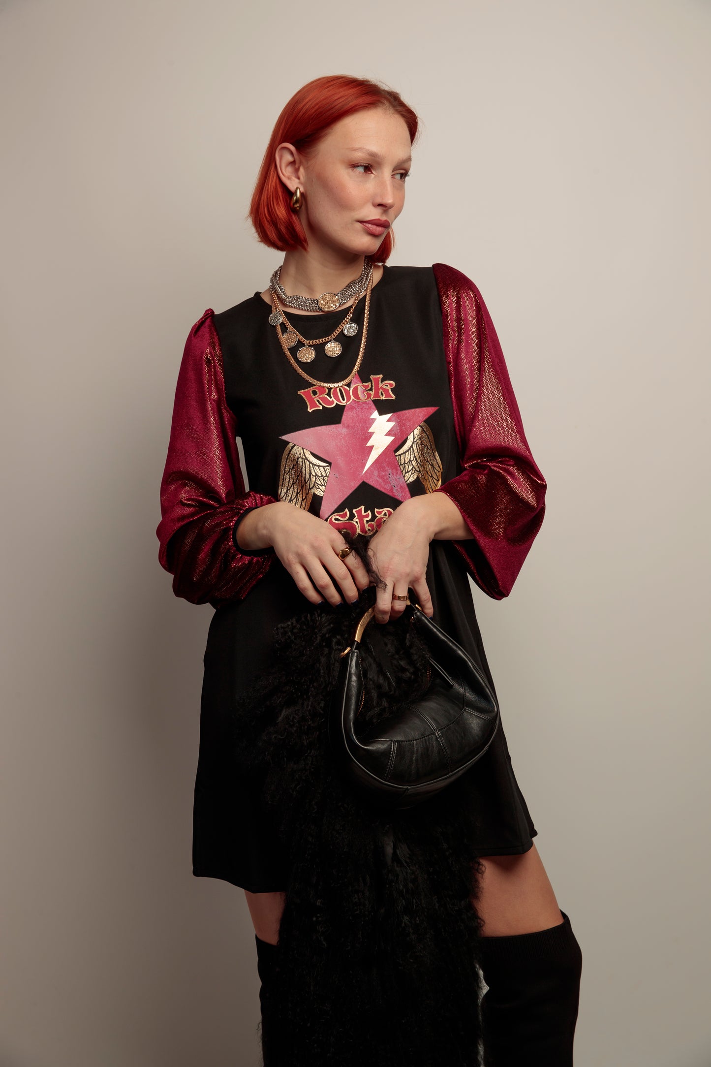 Vestido Manga Amelia Rock Star