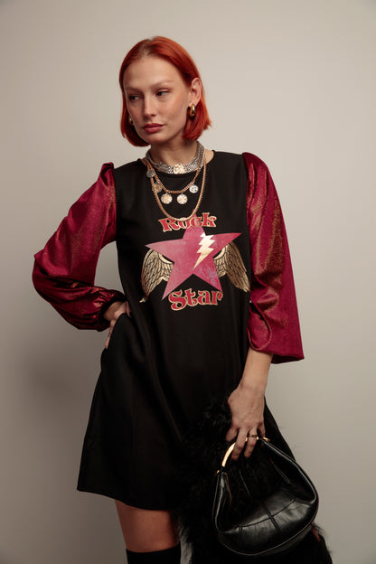 Vestido Manga Amelia Rock Star