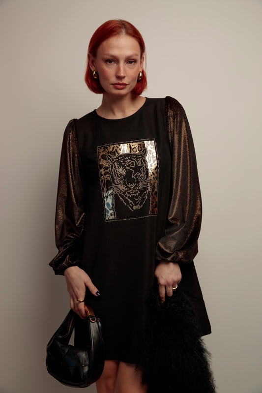 Vestido Amelia Tiger Strass