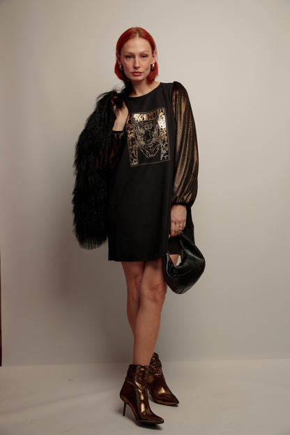 Vestido Amelia Tiger Strass