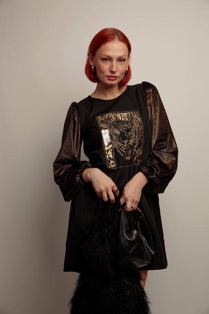 Vestido Amelia Tiger Strass