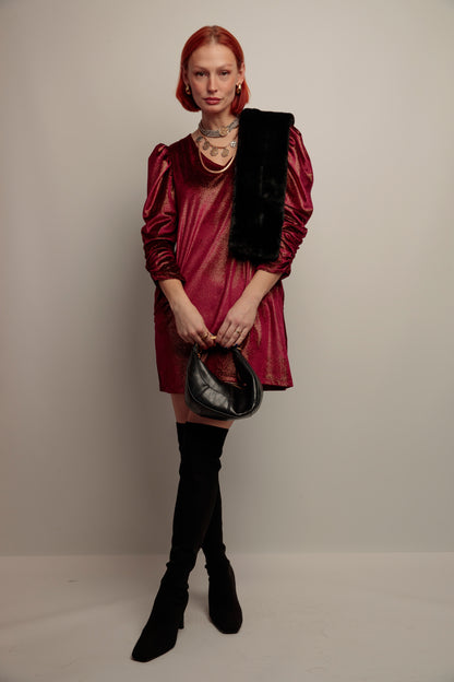 Vestido Pico Lupita Granate