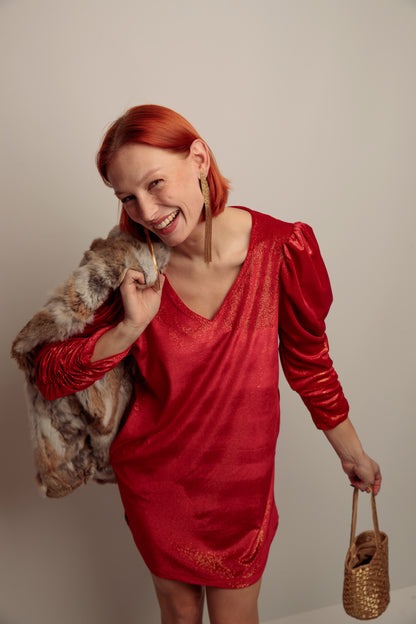 Vestido Pico Lupita Rojo