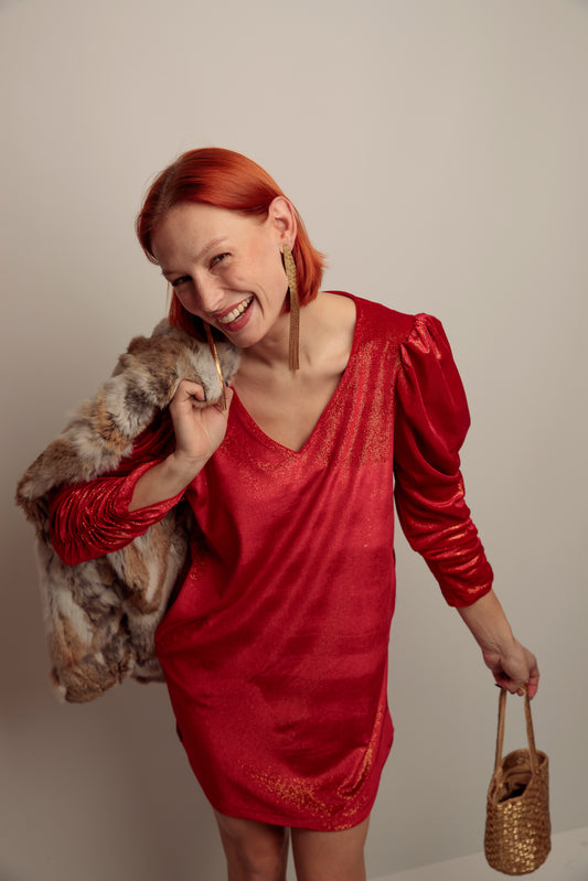 Vestido Pico Lupita Rojo