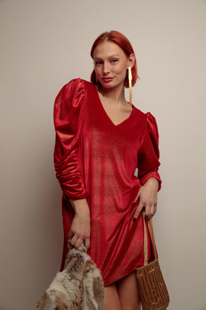 Vestido Pico Lupita Rojo