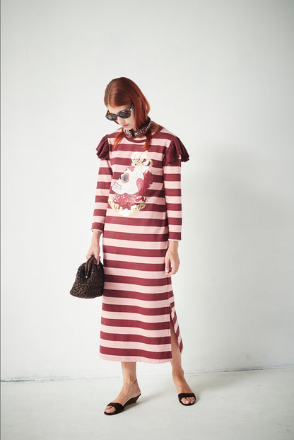 Vestido Largo Skull Dots