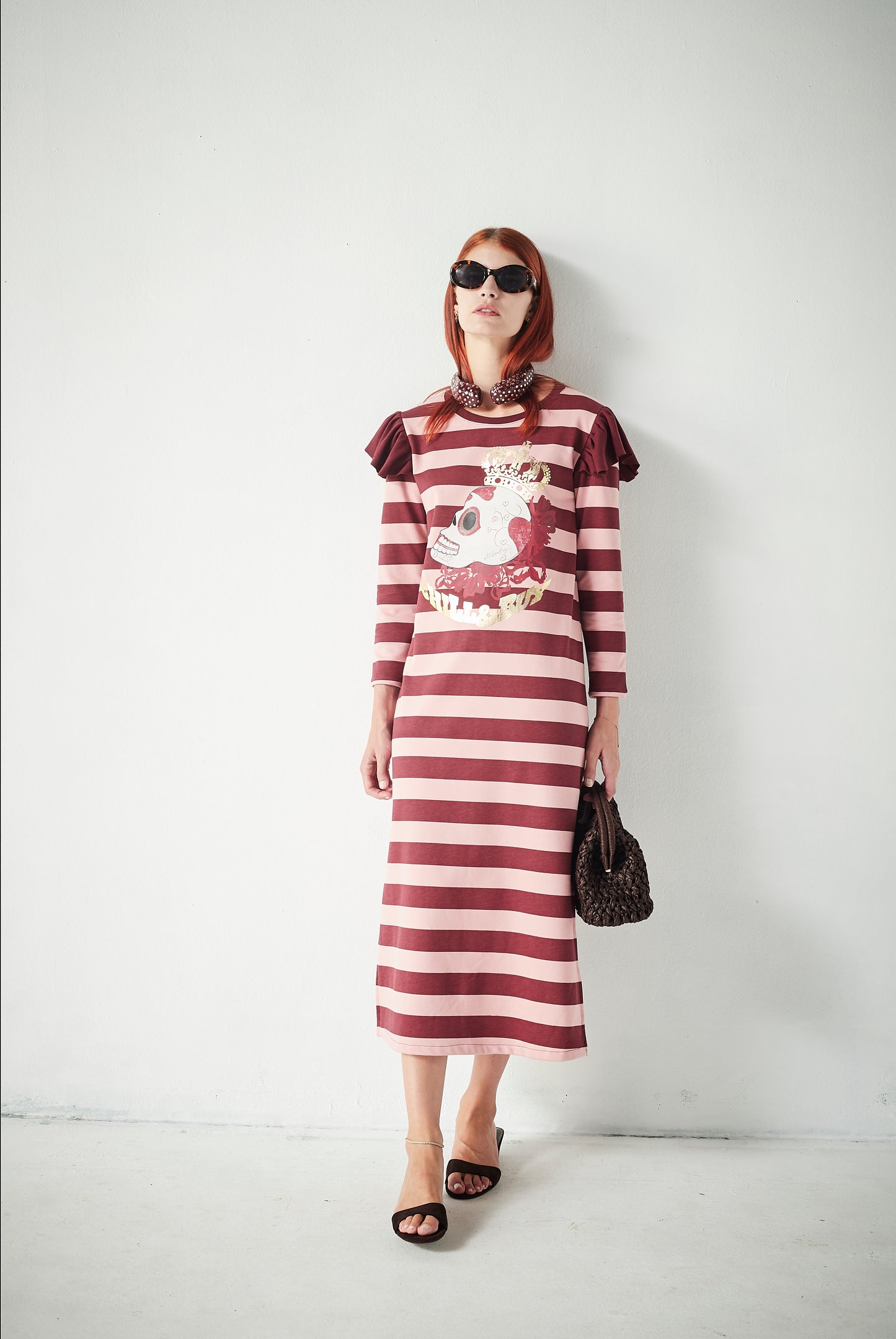 Vestido Largo Skull Dots
