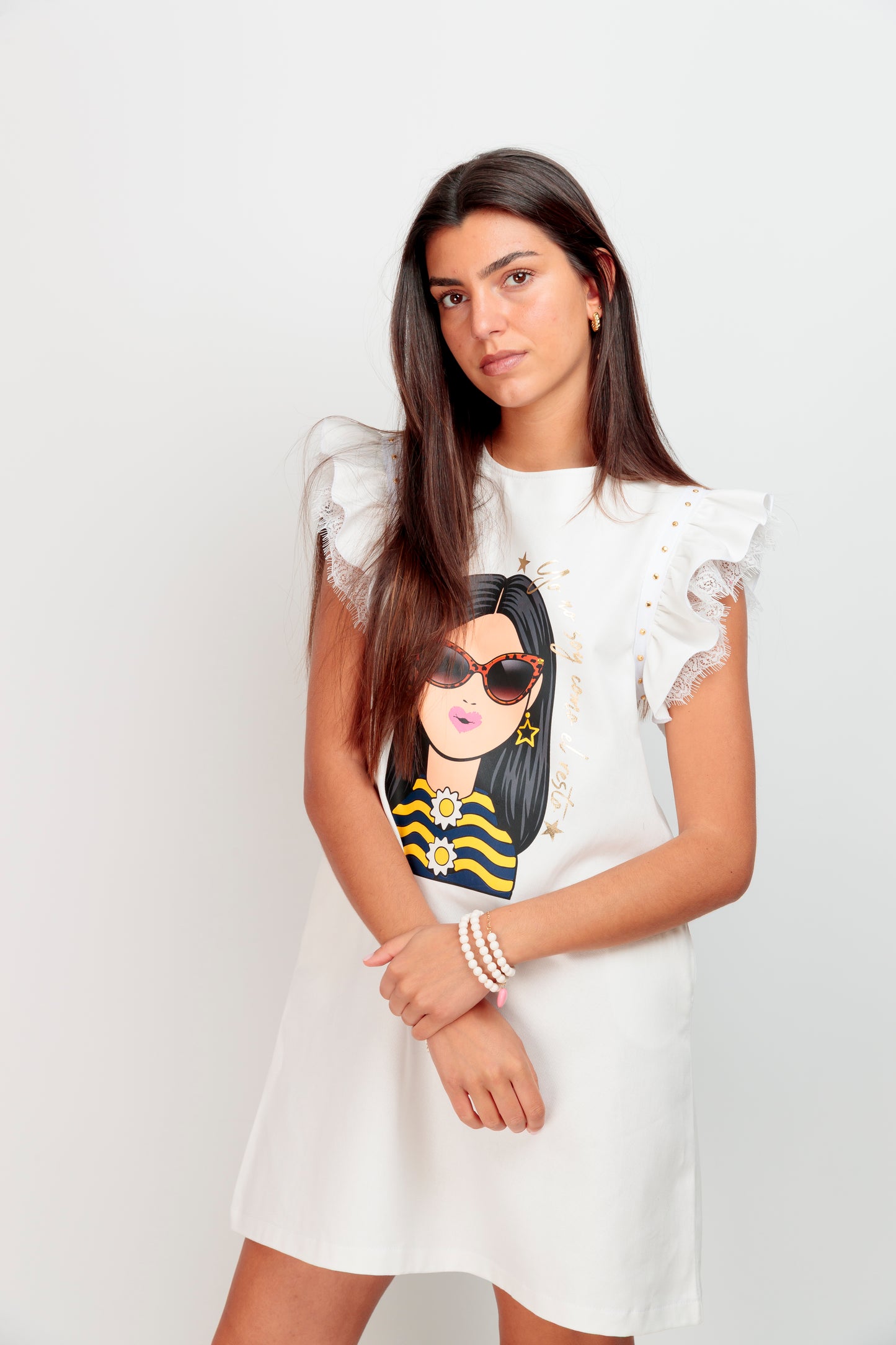 Robe en jean Fille Pois