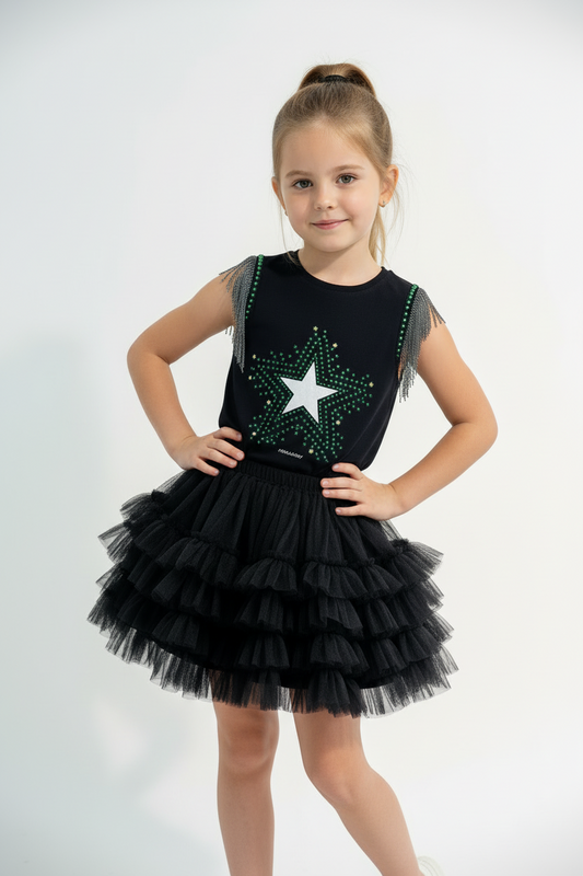 Camiseta Flecos Estrellitas