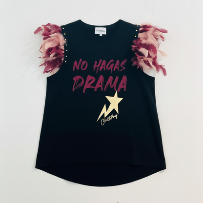 T-shirt à plumes de rock star