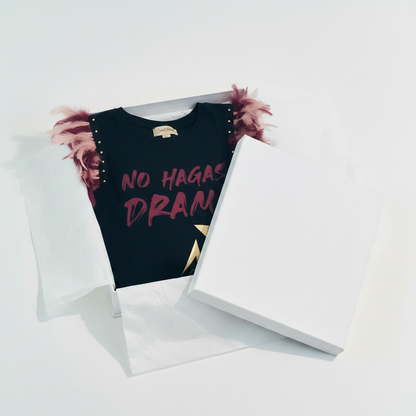 T-shirt à plumes de rock star
