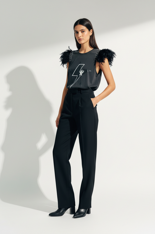 Camiseta Plumas Rayo Tiger Plata