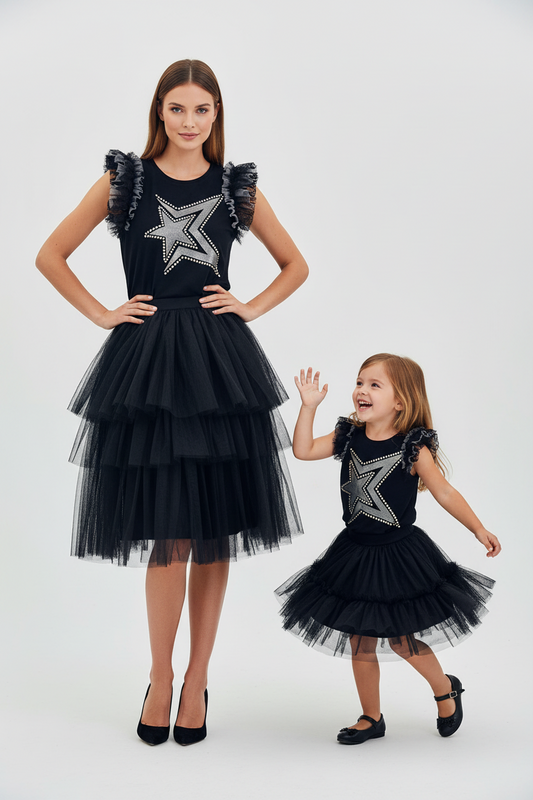 Camiseta Tul Media Estrellita