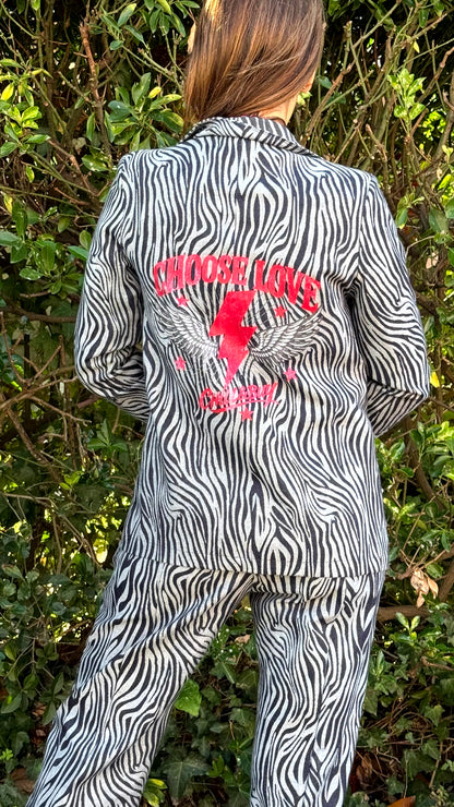 Blazer Flecos Choose Love