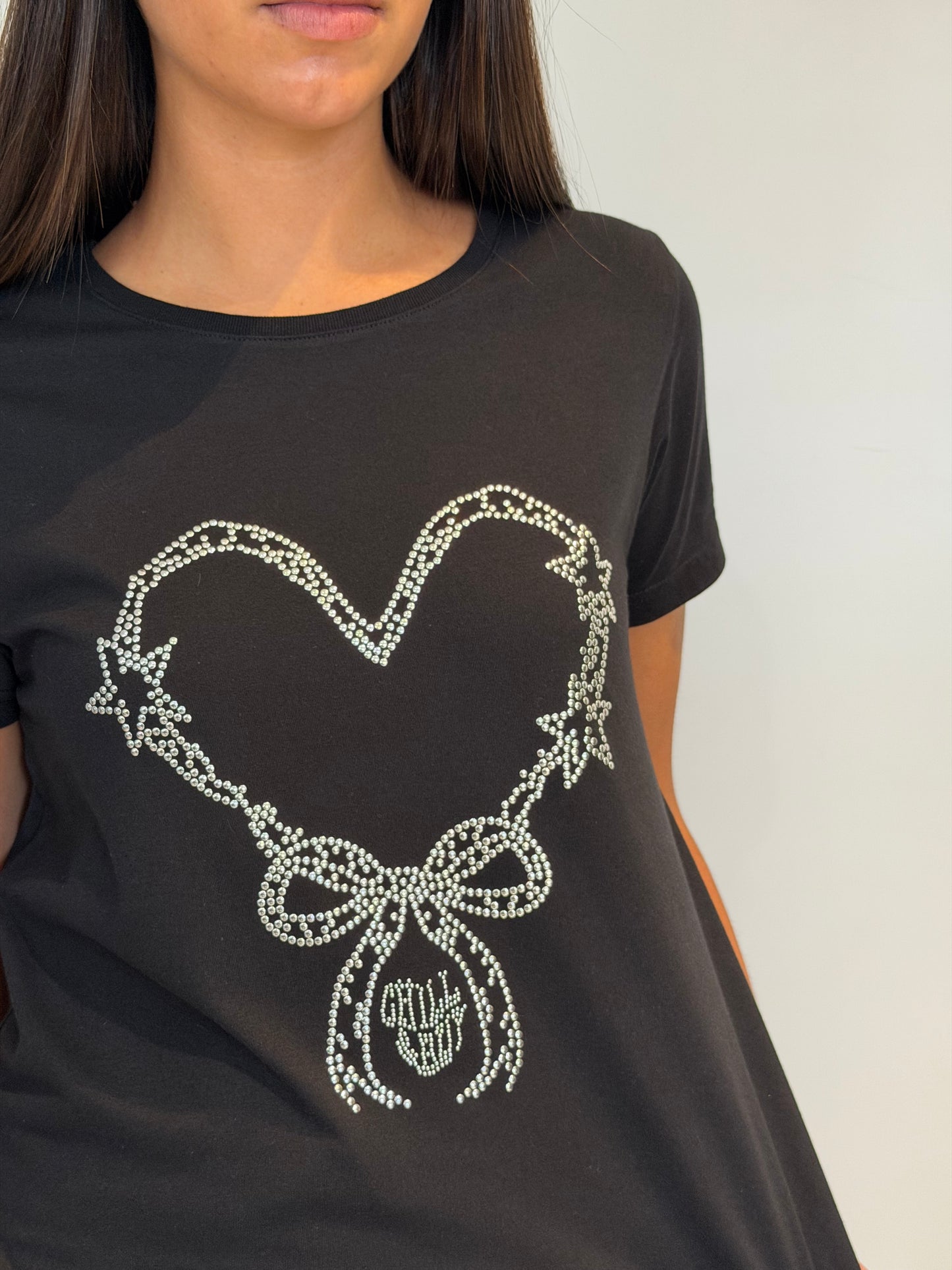 T-shirt Cœur Strass