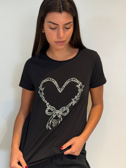 T-shirt Cœur Strass