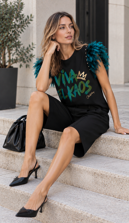 Camiseta Plumas Kaos