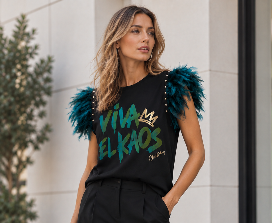 Camiseta Plumas Kaos