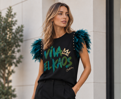 Camiseta Plumas Kaos