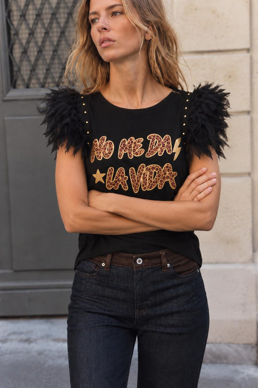 Camiseta Plumas No Me Da La Vida