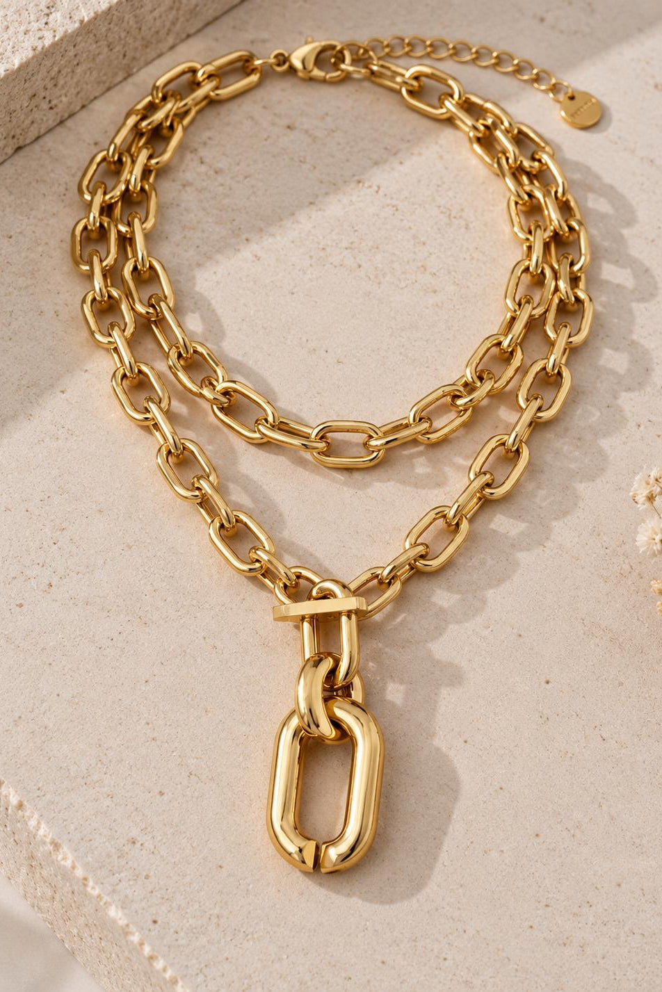 Collier double doré