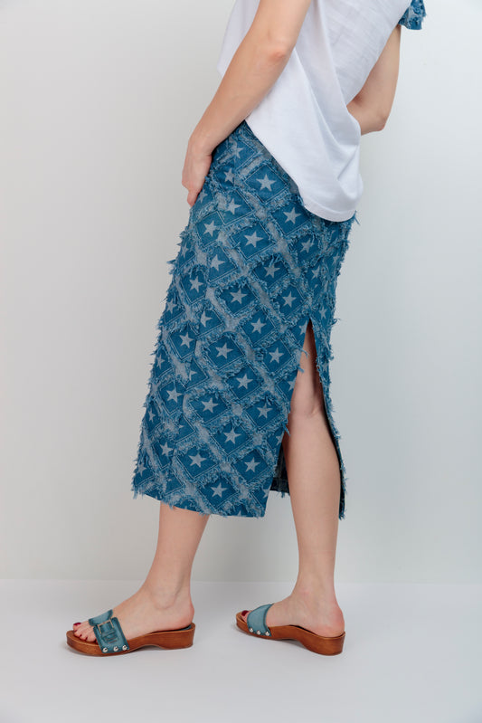 Falda Denim Estrellas
