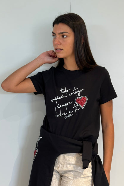 T-shirt Vuelve Strass