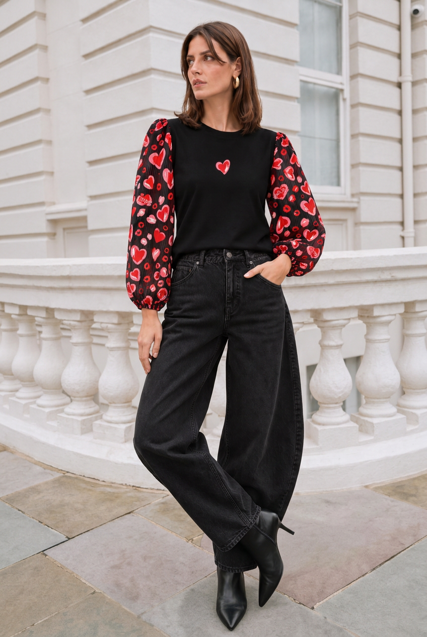 Outfit de corazones de cuerpo entero