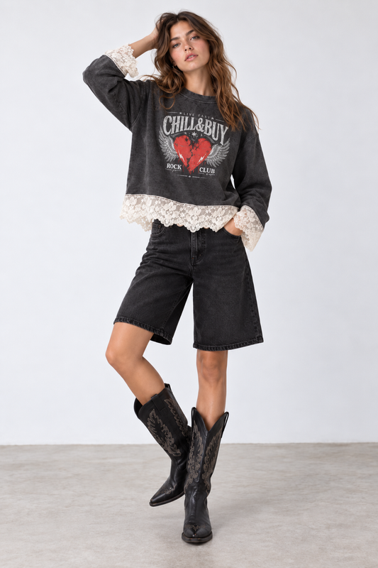 Sudadera Puntilla Rock Club