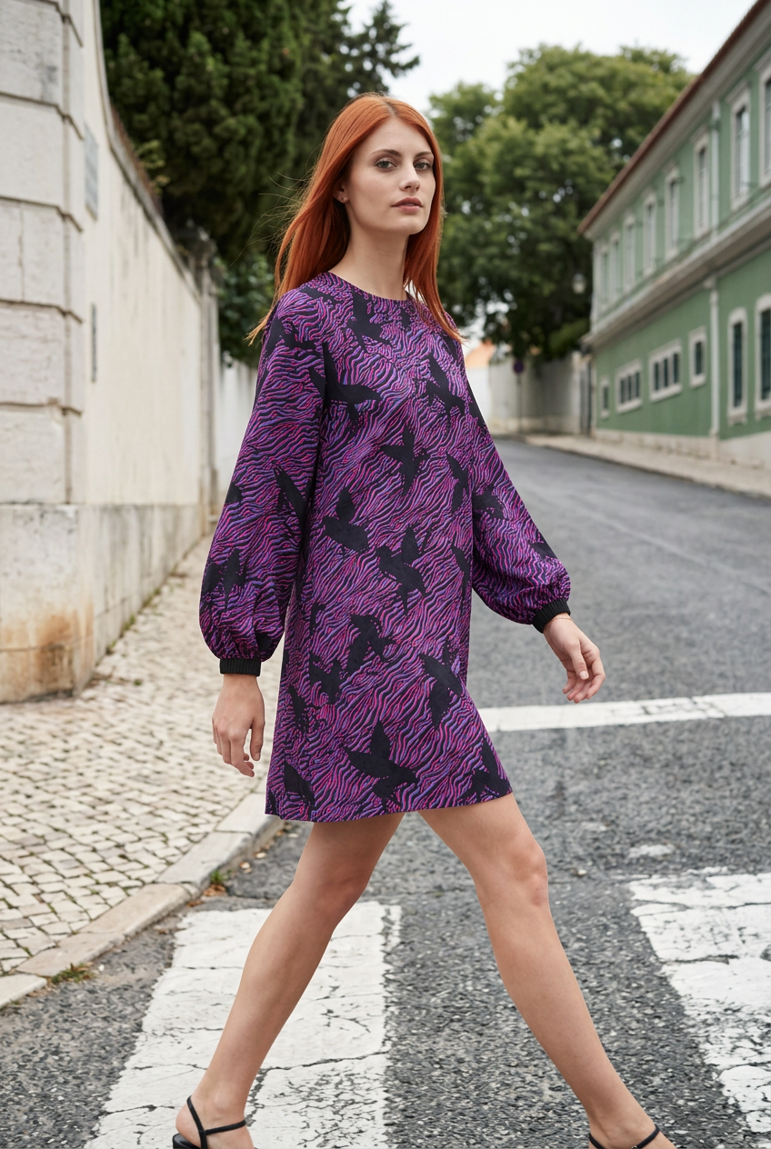 Vestido caminando por la calle