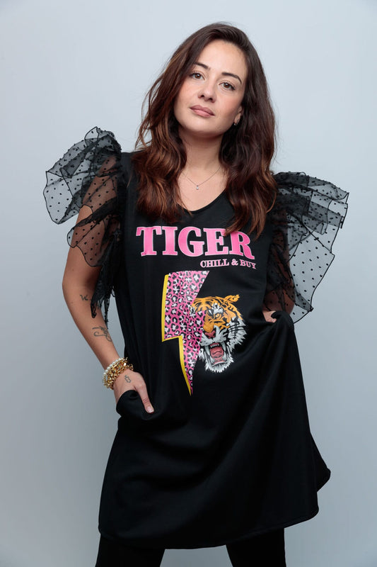 vestido topitos tiger rayo