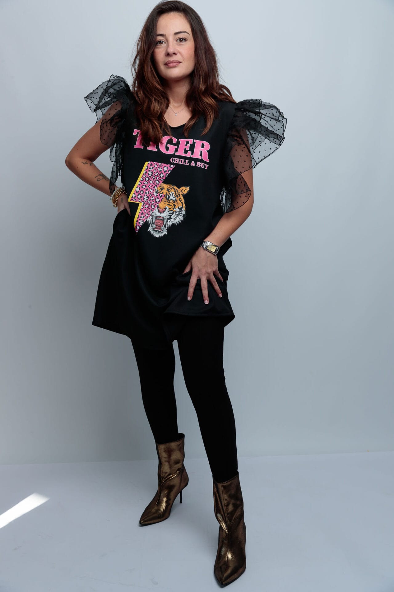 vestido topitos tiger rayo
