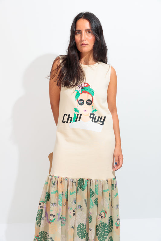 Vestido Combinado Chica Loving