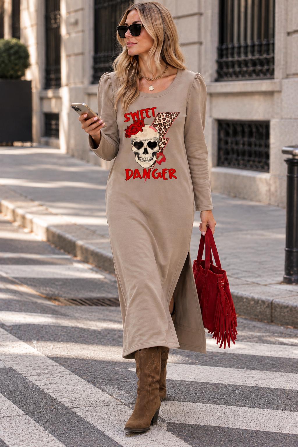 Vestido Largo Beige Sweet Danger