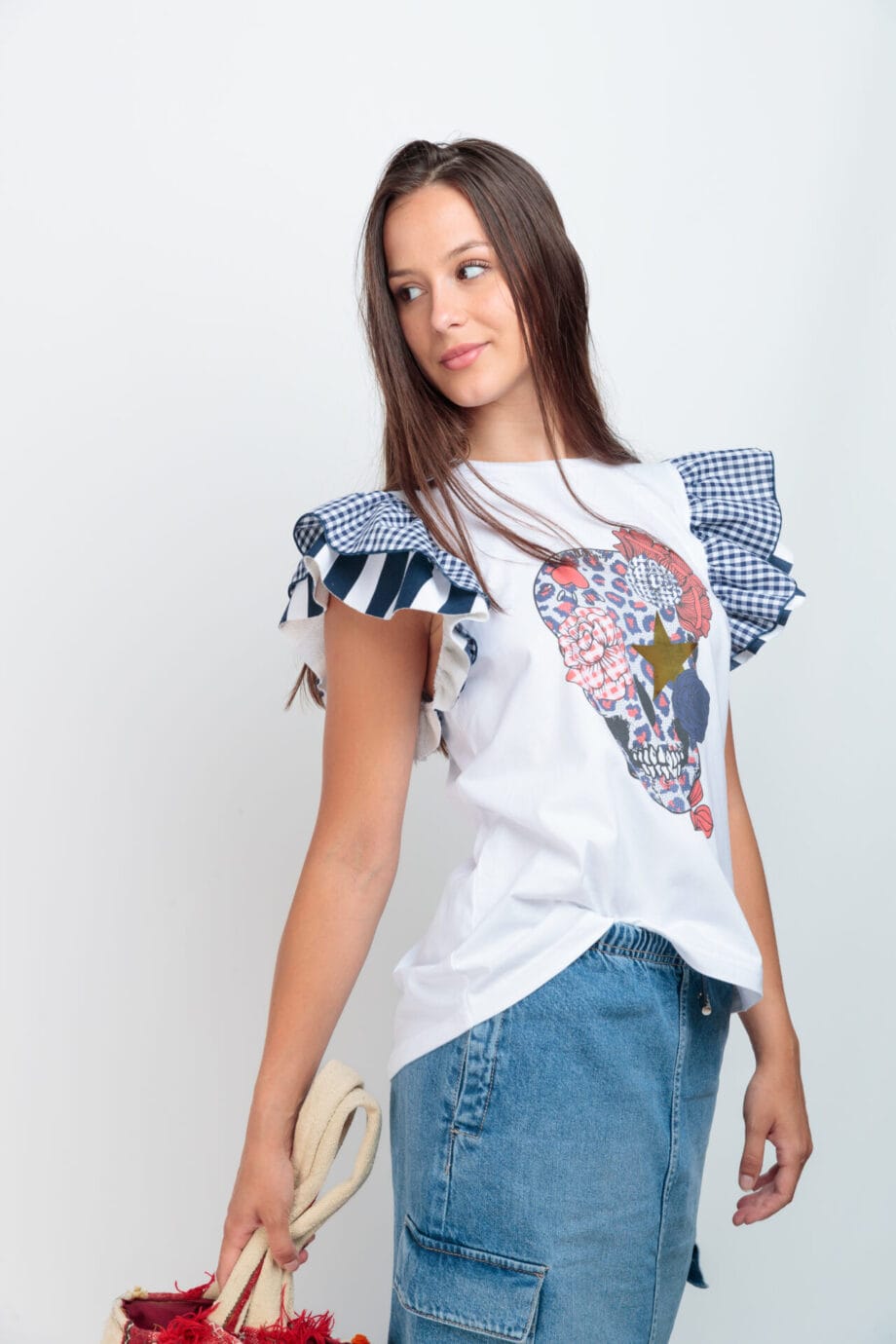 CAMISETA SUNSET SKULL FLORES