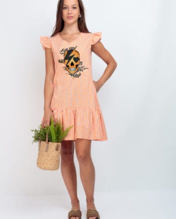 VESTIDO URSULA VICHY NARANJA STAY COOL