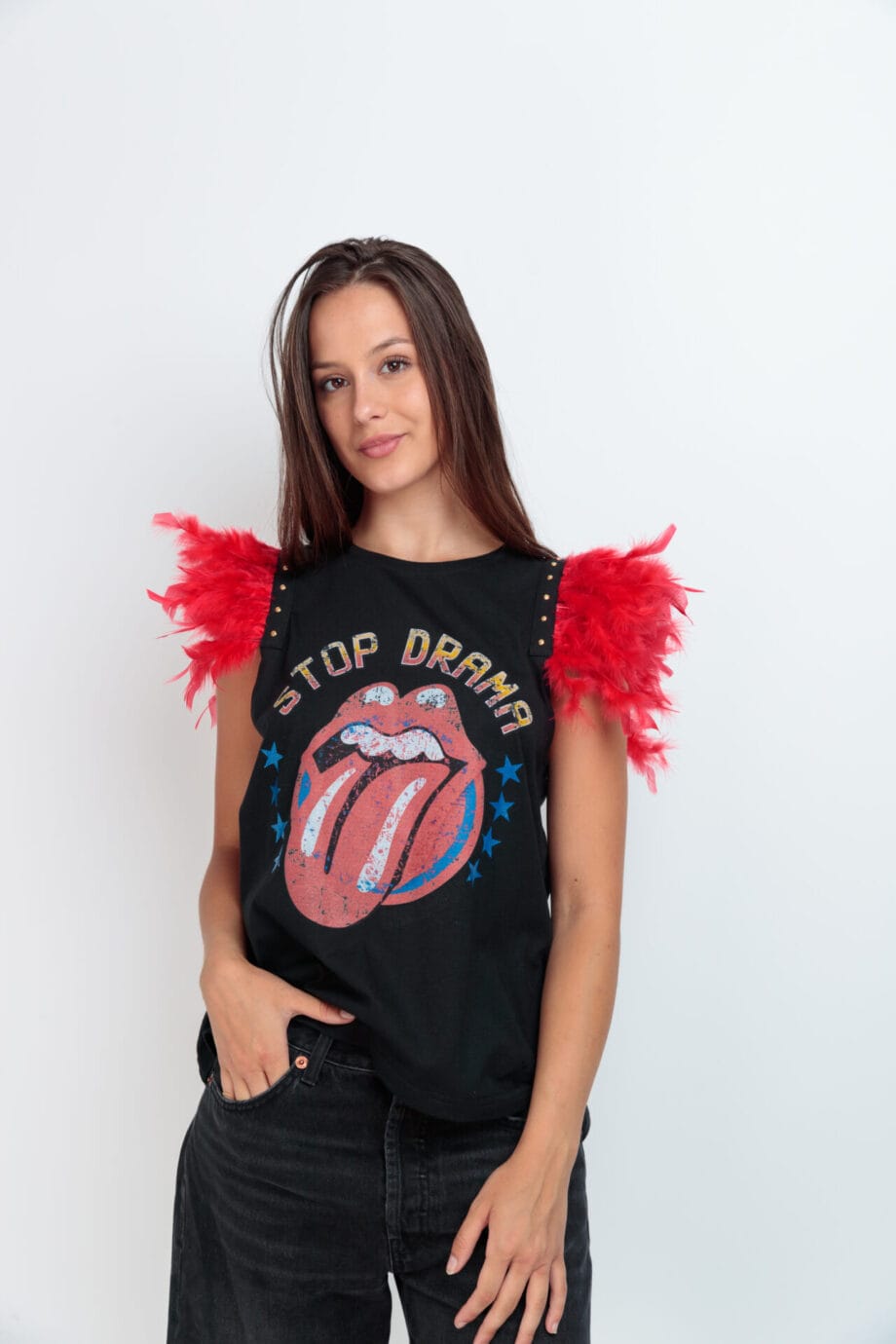 CAMISETA PLUMASTACHAS STOP DRAMA