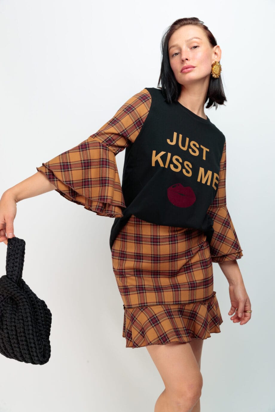 CAMISETA MANGA MAYA CELTA MOSTAZA KISSME