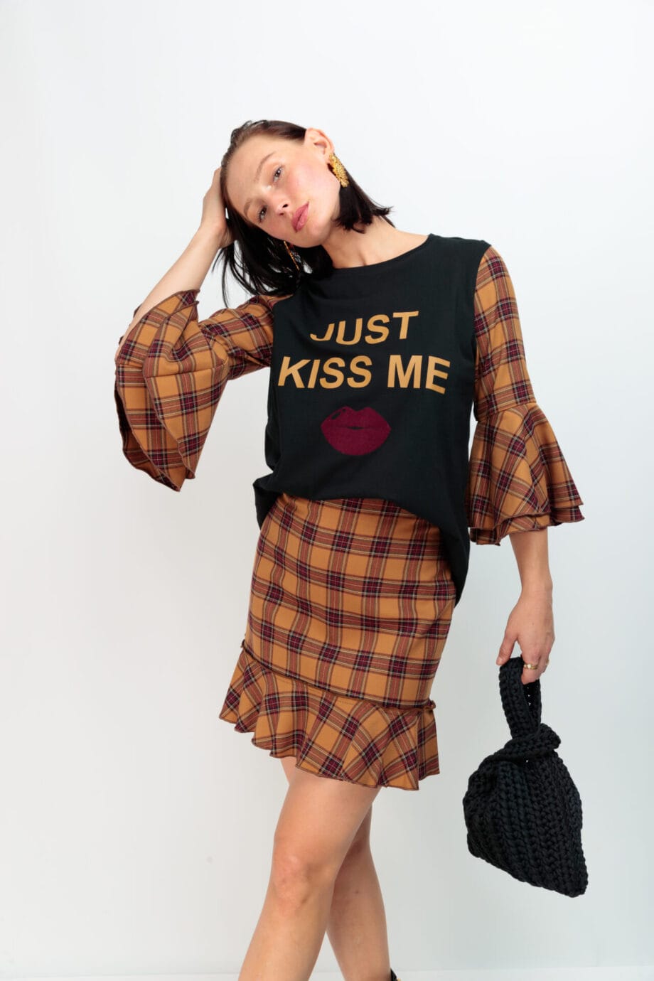 CAMISETA MANGA MAYA CELTA MOSTAZA KISSME