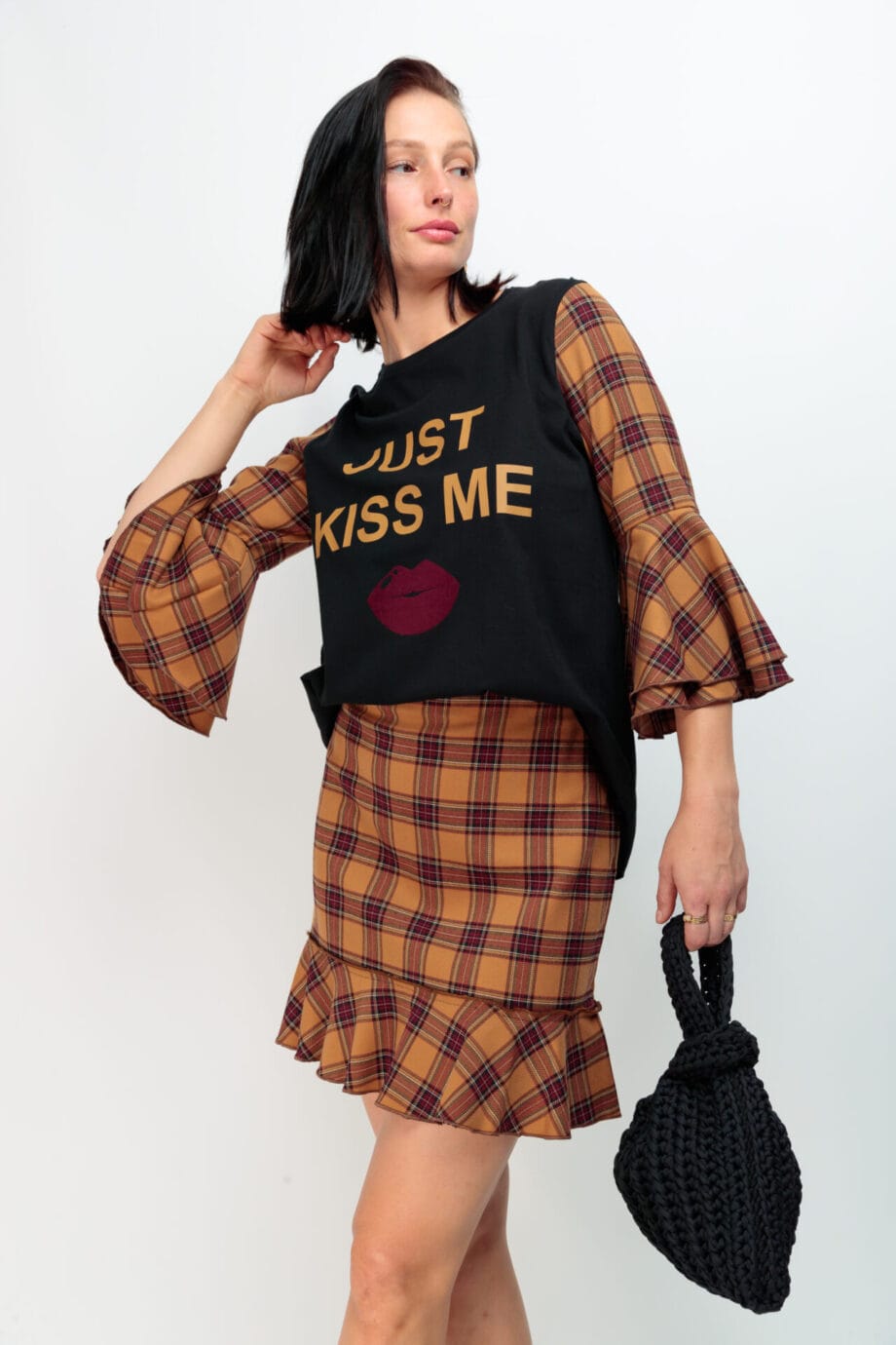 CAMISETA MANGA MAYA CELTA MOSTAZA KISSME