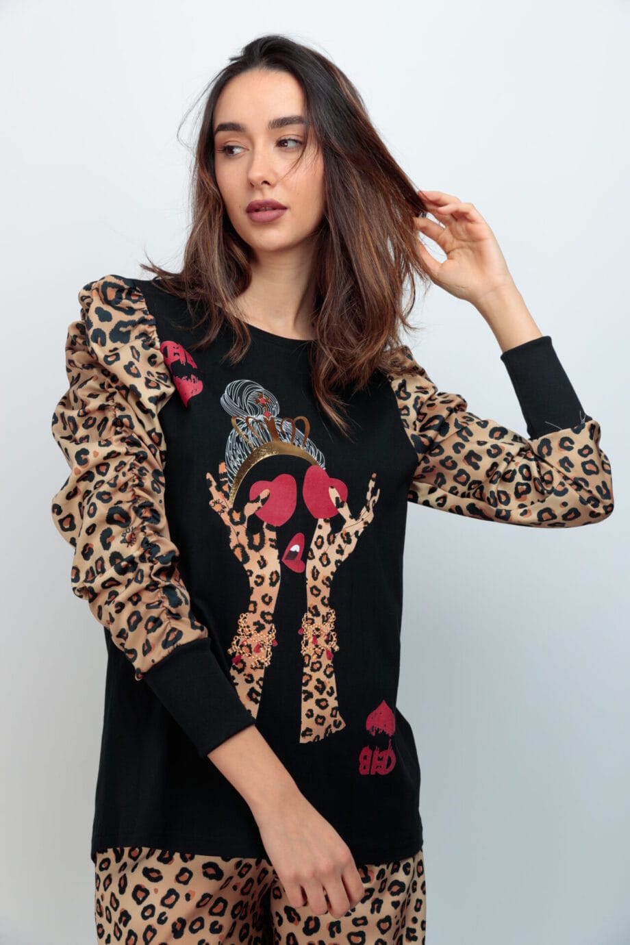 CAMI MANGA CANELA GIRL CHB LEOPARD