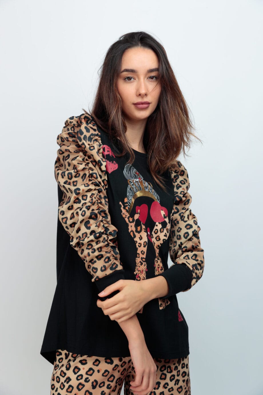 CAMI MANGA CANELA GIRL CHB LEOPARD