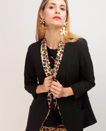 BLAZER SMOKING SOLAPA LEOPARD SIN DISENO