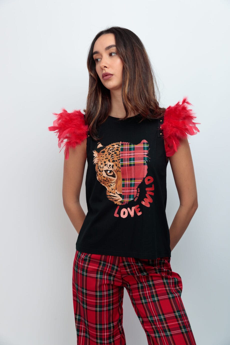 CAMI PLUMASTACHAS LOVE WILD CELTA ROJO