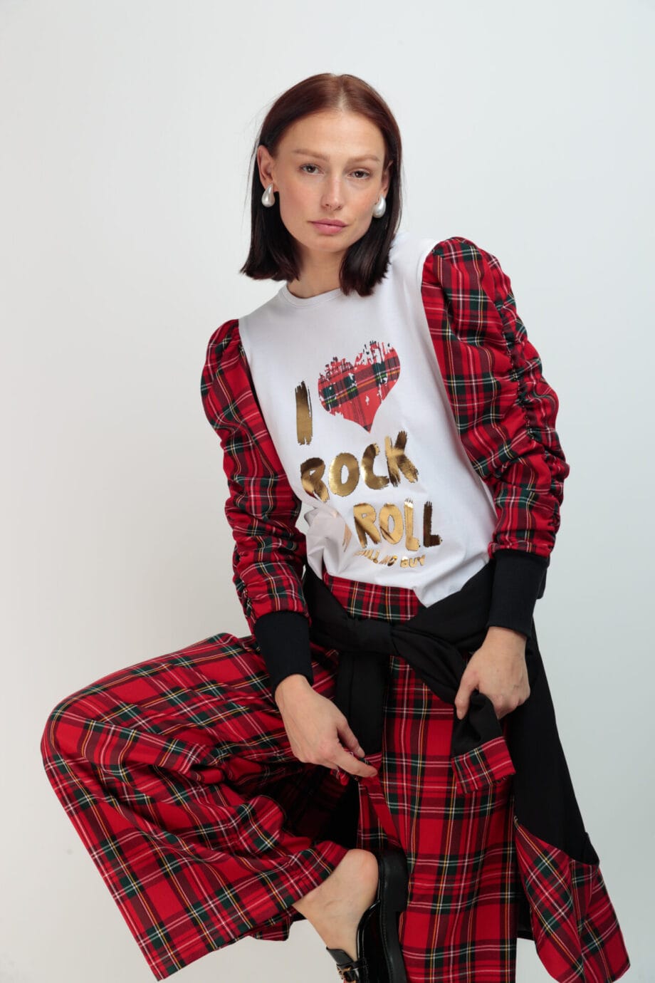 CAMISETA CANELA TARTAN ROLL