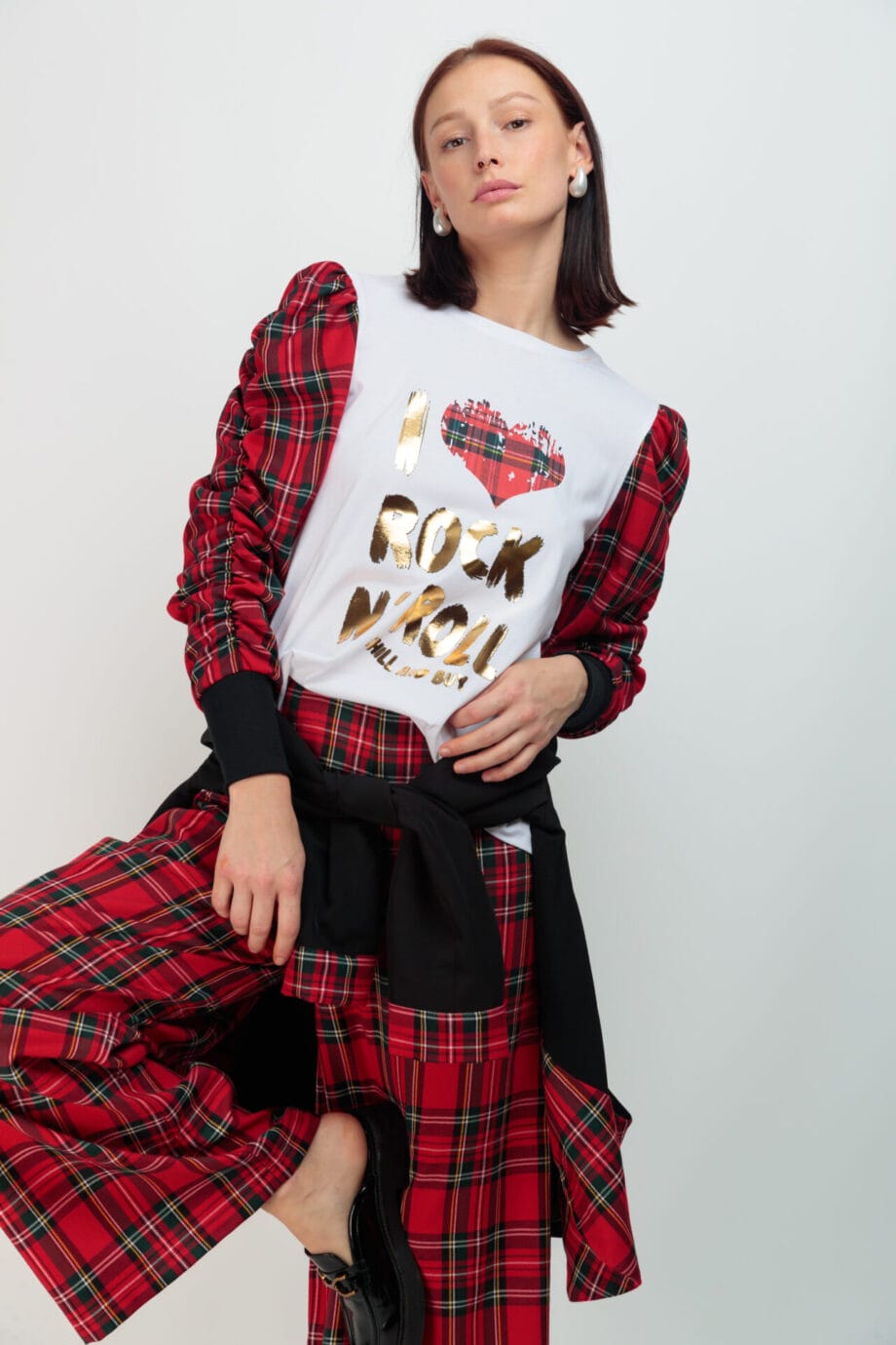 CAMISETA CANELA TARTAN ROLL