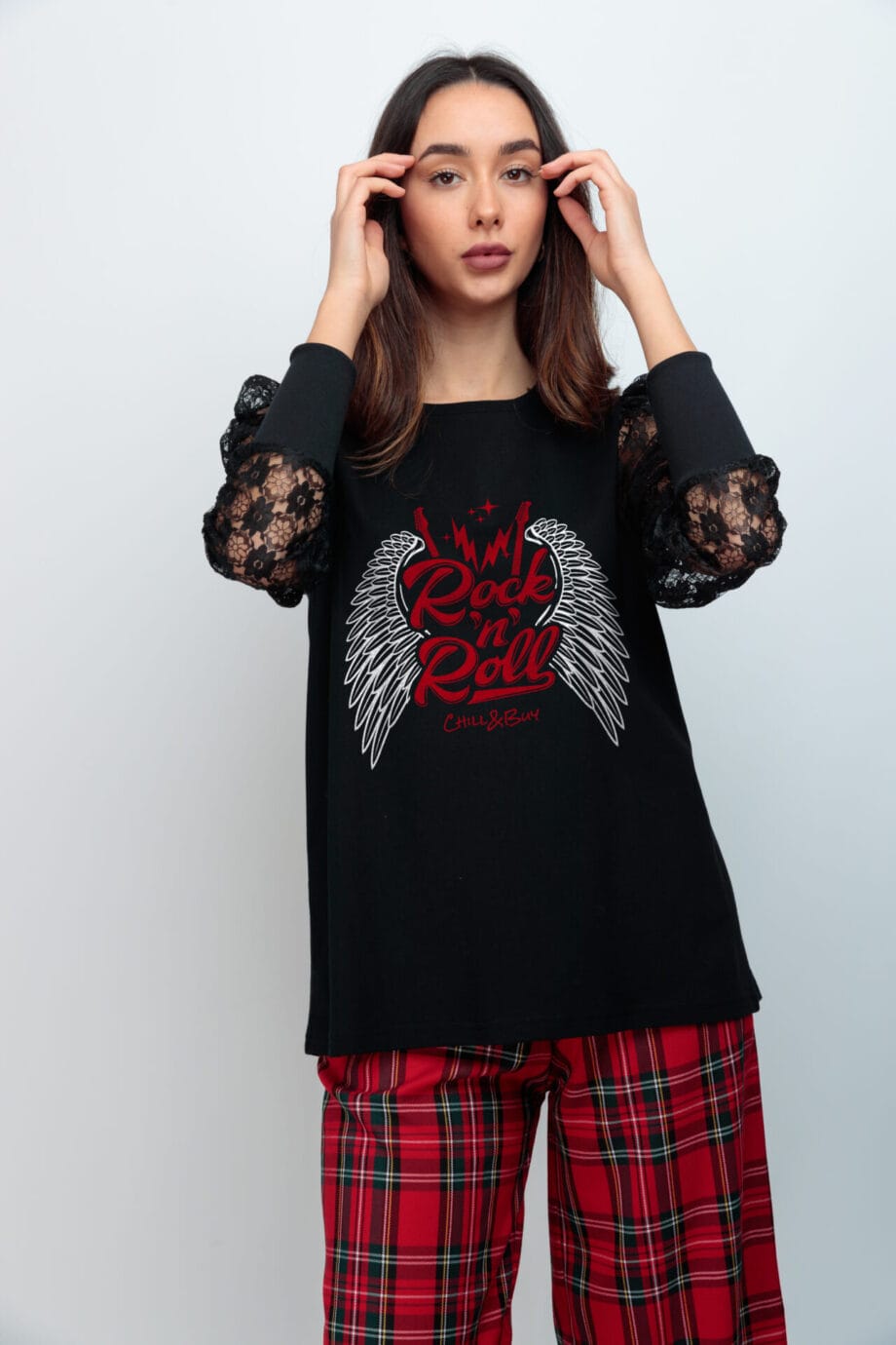 CAMISETA MANGA CANELA FANTASIA ROCKFLY ROJO