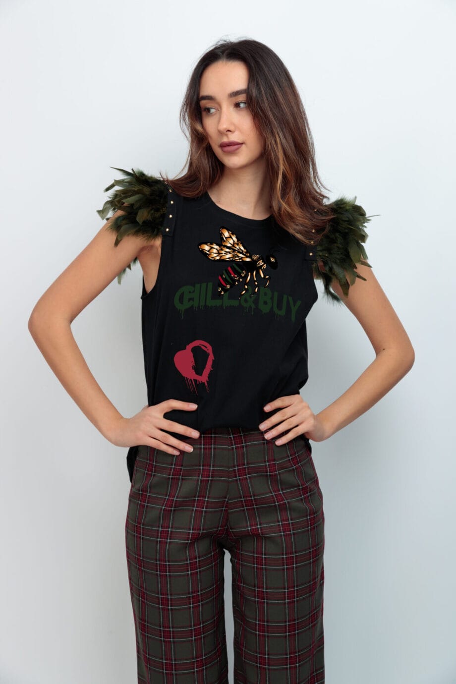 CAMISETA PLUMAS VERDES CHILL DELUXE