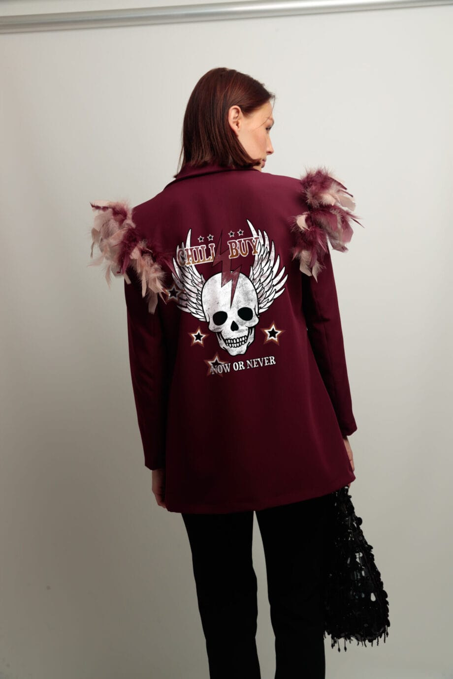 BLAZER PLUMAS SKULL OR NEVER