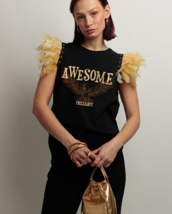 CAMISETA PLUMAS AWESOME